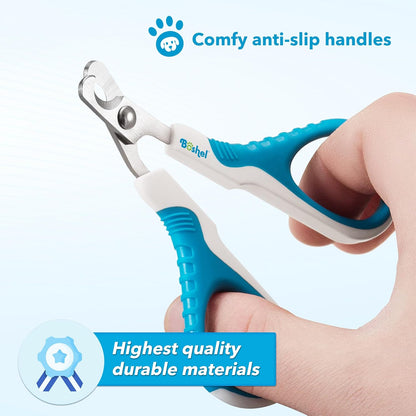 Boshel Large Dog Nail Clippers with Safety Guard to Avoid Over-Cutting Nails and Free Nail File, Razor Sharp Blades, Professional at Home Grooming