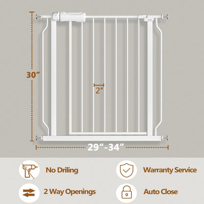 Fairy Baby Extra Wide Baby Gate for Dogs Pressure Monuted Safety Gate for Living Room, Fits 62 Inch to 67 Inch with No Drill Auto Close Dog Gate for Doorways, White