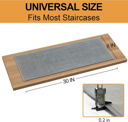 Stair Treads Carpet 4 pcs for Wooden Steps with Non Slip Rubber Backing, 100% Polyester Soft Stairs Resistant Indoor Skid Runner Safety Rugs for Kids Elders and Pets 30" * 8" (Dark Gray)