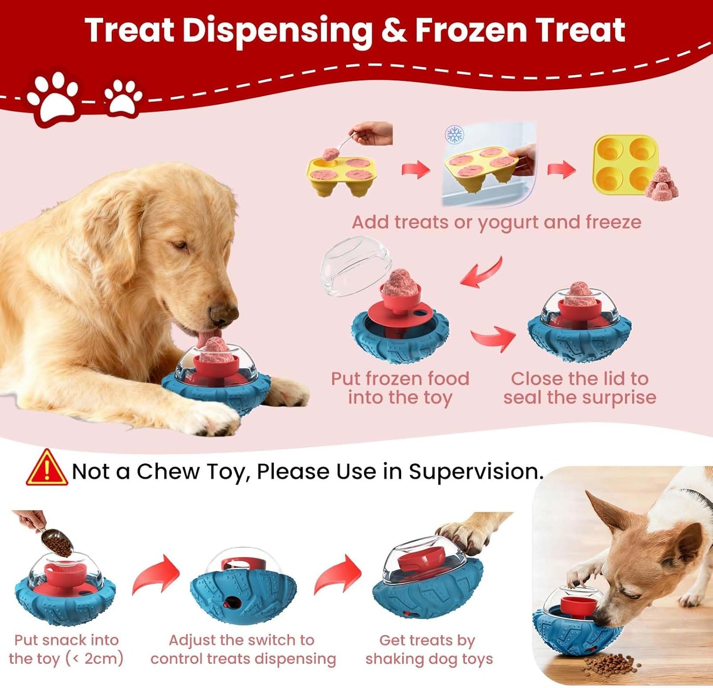 YINEYA Slow Feeder Dog Bowls, Pet Supplies that Slow Down Eating, Pet Food Bowls, Maze Dog Puzzle Feeder for Medium Breed
