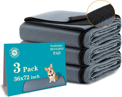 Bunlitent Washable Pee Pads for Dogs 72x72, 2 Pack, Extra Large Reusable Puppy Pads, Dog Training Pads with Quick Dry, Large Anti-Slip Dog Pee Pads, Whelping Pads, Potty Pad