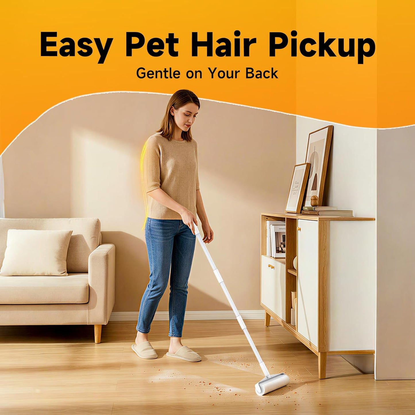 Lint Roller, 800-Sheet Extra Sticky Rollers for Pet Hair, 4 Handles, Value Pack for Dogs, Cats, Clothes, Carpet, Furniture