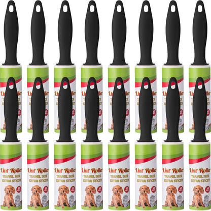 Hushee 8 Pcs Mini Lint Roller for Travel Small Lint Removers Bulk for Pet Hair and Clothes Small Size Removers Portable Sticky Removing Tool for Cleaning Furniture Dog Car Seat