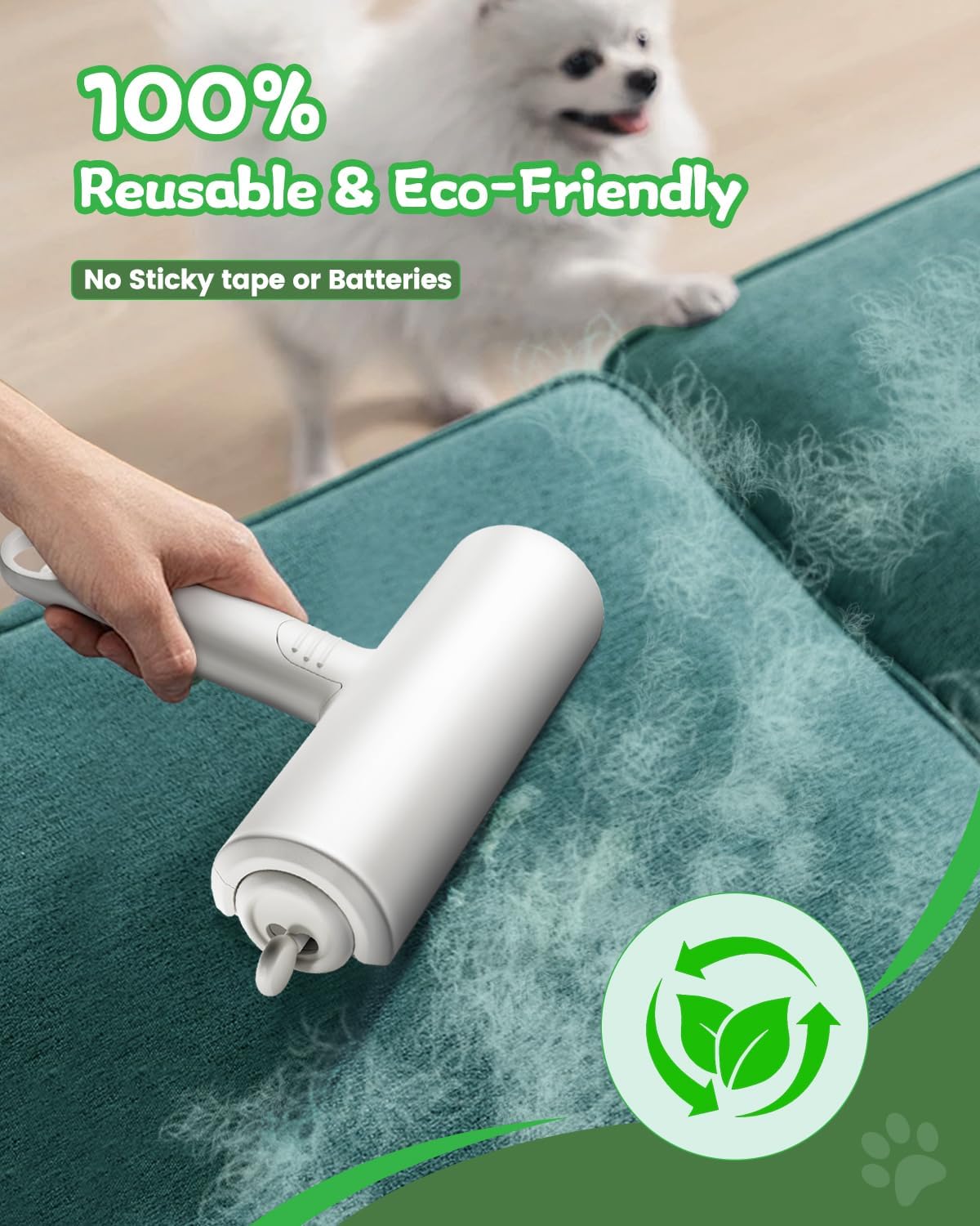 Pet Hair Remover,DAINTIER Reusable Removal Tool,Upgraded Lint Removal for Cat and Dog Hair on Furniture,Carpet,Couch,Car Seat,Clothing
