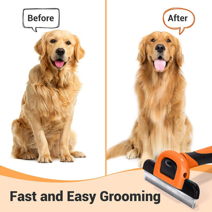 MIU COLOR Pet Grooming Brush, Deshedding Tool for Dogs & Cats, Effectively Reduces Shedding by up to 95% for Short Medium and Long Pet Hair