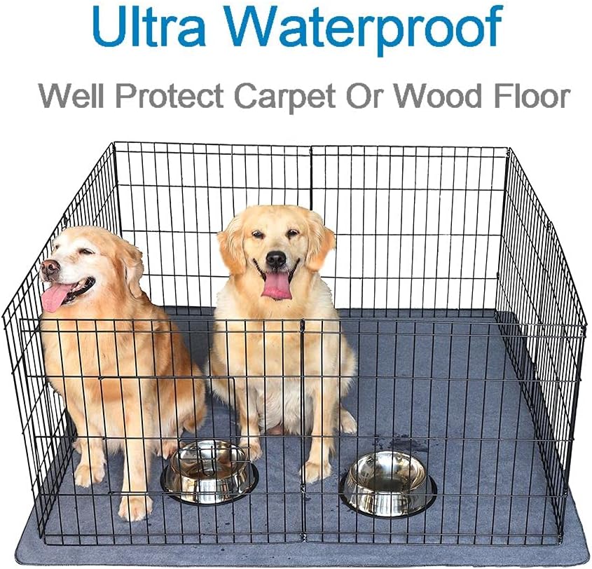 Peepeego 2Pack Pee Pads for Dogs Washable+Free Dog Comb, Waterproof Rugs 36”x48, Absorbent Dog Pads Reusable, Non Slip