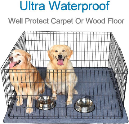 Peepeego 2Pack Pee Pads for Dogs Washable+Free Dog Comb, Waterproof Rugs 36”x48, Absorbent Dog Pads Reusable, Non Slip