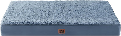 EHEYCIGA Orthopedic XL Dog Beds for Extra Large Dogs with Removable Washable Cover for Crate, Grey, 41x27