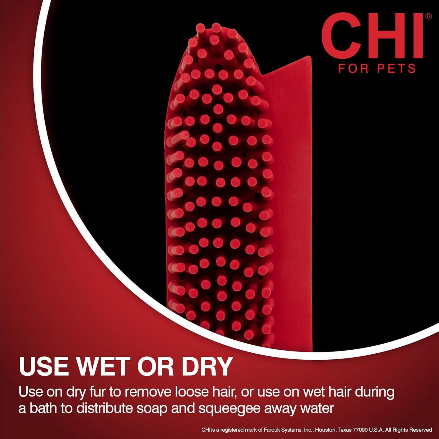 CHI for Dogs 2 in 1 Dematting and Deshedding Rake, Dual Head Dog Grooming Tool with Wide Tooth Dematting Rake and Fine Deshedding Rake, Detangler Comb for Thick Double and Long Dog Coat