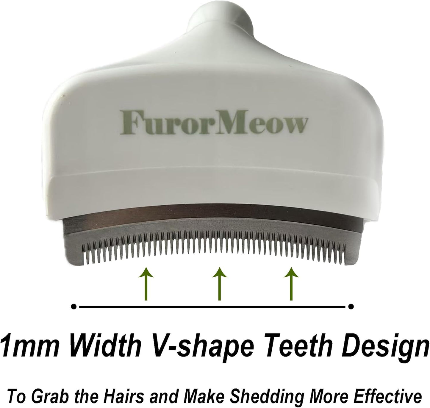 Pet Deshedding Tool with Curve Blade, Cat Grooming Brush, Tight V-shaped Teeth Shedding Comb for Cat and Dog (Pink, Large)