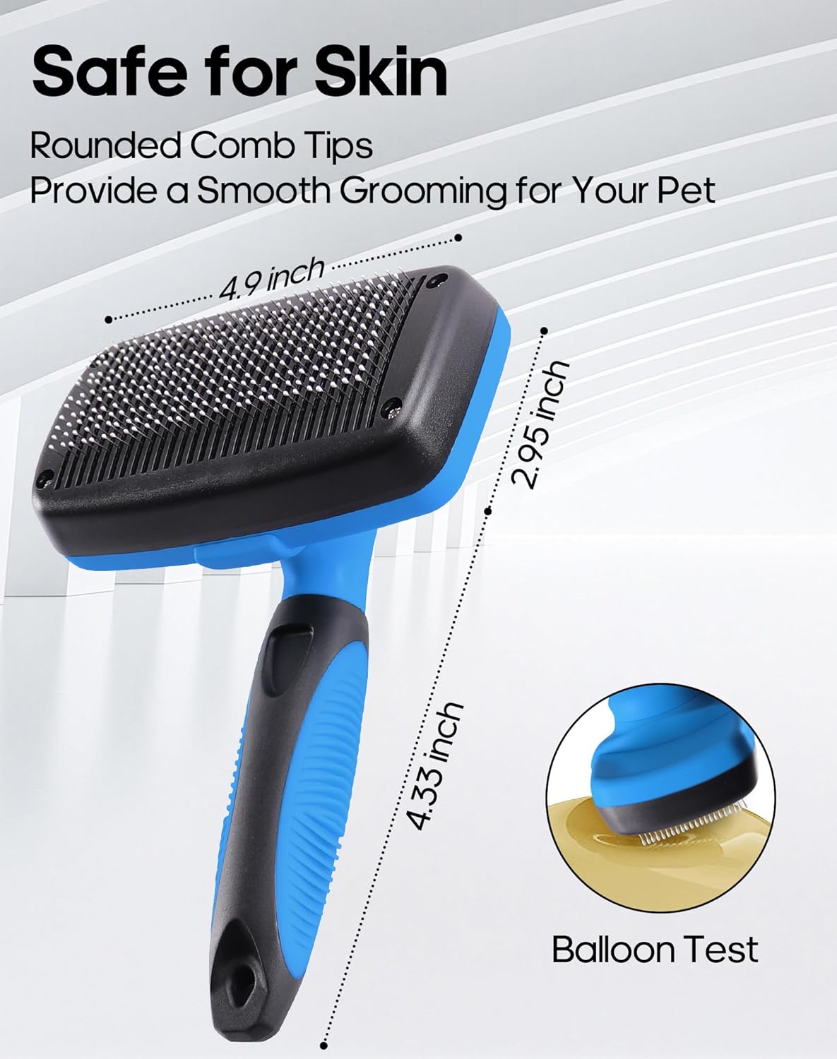 Self Cleaning Shedding Brush - Skin Friendly Grooming Tool for Dogs, Cats, and Puppies, Deshedding and Hair Removal for Long and Short Haired Pets (Green)