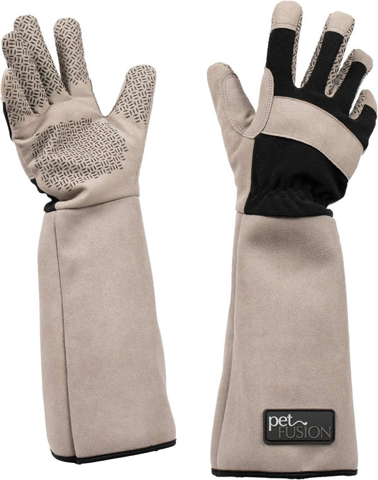 PetFusion Multipurpose Pet Grooming Gloves Great for Trips to Vet and Bathing, Puncture, Scratch & Water Resistant
