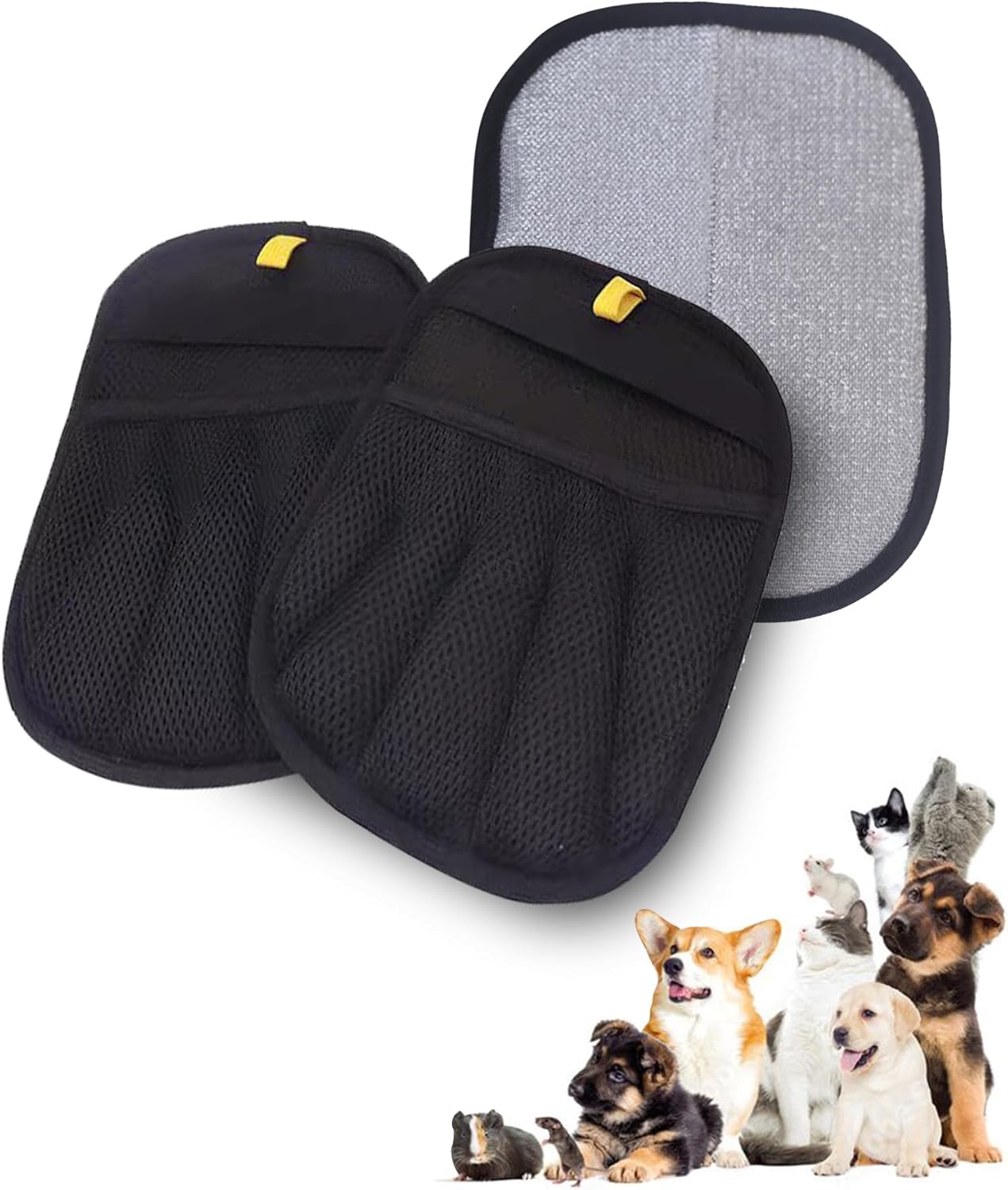 Upgraded Electrostatic Pet Hair Removal Glove for Cats & Dogs - Thickened Reusable & Washable Magic Brush, Pet Hair Remover Glove Tool for Clothes, Couch, Carpet, Furniture & Car Seat