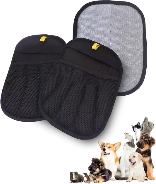 Upgraded Electrostatic Pet Hair Removal Glove for Cats & Dogs - Thickened Reusable & Washable Magic Brush, Pet Hair Remover Glove Tool for Clothes, Couch, Carpet, Furniture & Car Seat