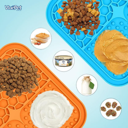 VALUEPET | Dog Lick Mat - Silicone Lick Mat for Anxiety Relief - Slow Feeder Licking Pad for Butter, Yogurt, & Peanut - Suitable for Dog Training, Boredom Reducer, Bathing & Grooming - Paw - 6.6 Inch