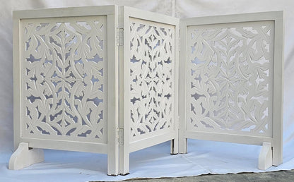 Freestanding Pet Gate for Dogs, Foldable Wooden Dog Gate for House, Indoor Dog Gate for Stair, Doorway, House Design Gates for Dogs Indoor, 72 Inch Wide, (18" x4 Panels 72 inch), Burnt Finish