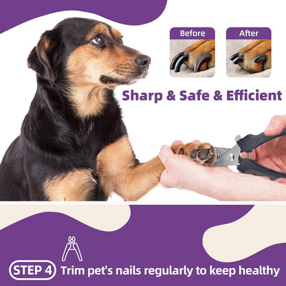 Dog Brush for Shedding,7 PCS Pet Grooming Brush Kit to De-fur & Hair Slicker Deshedding Brushes with Undercoat Rake Comb Bath Brush&Nail Clipper for Grooming Short Long Haired Dogs Cats Blue