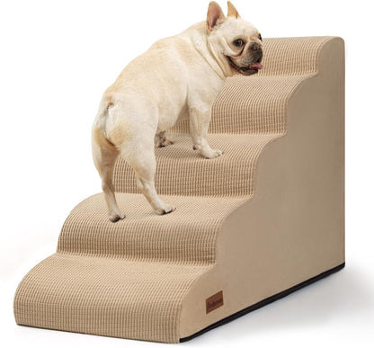 Aodisman 3-Step Dog Ramp and Stairs for Sofa and Chair - Non-Slip Sturdy Pet Steps for Small Dogs and Cats,15.7" H,Grey