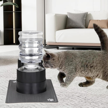 RIZZARI 8L Elevated Pet Water Dispenser – Stainless Steel Gravity Waterer with Auto-Refill Design for Medium and Large Dogs & Senior Pets -Comfortable Drinking Height for Living Rooms,Multi-Pet Homes