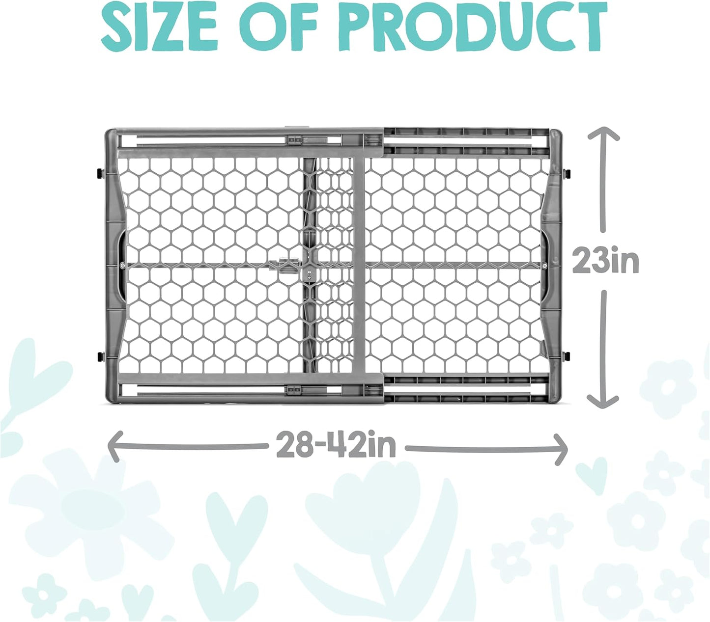 Regalo Safety 28"-42" Extra Wide Expandable Baby Gate for Doorways & Bottom of Stairs, Pressure Mounted Safety Gate for Babies, Toddlers & Pets, Tested & Safe for 30 Years, American Designed and Owned