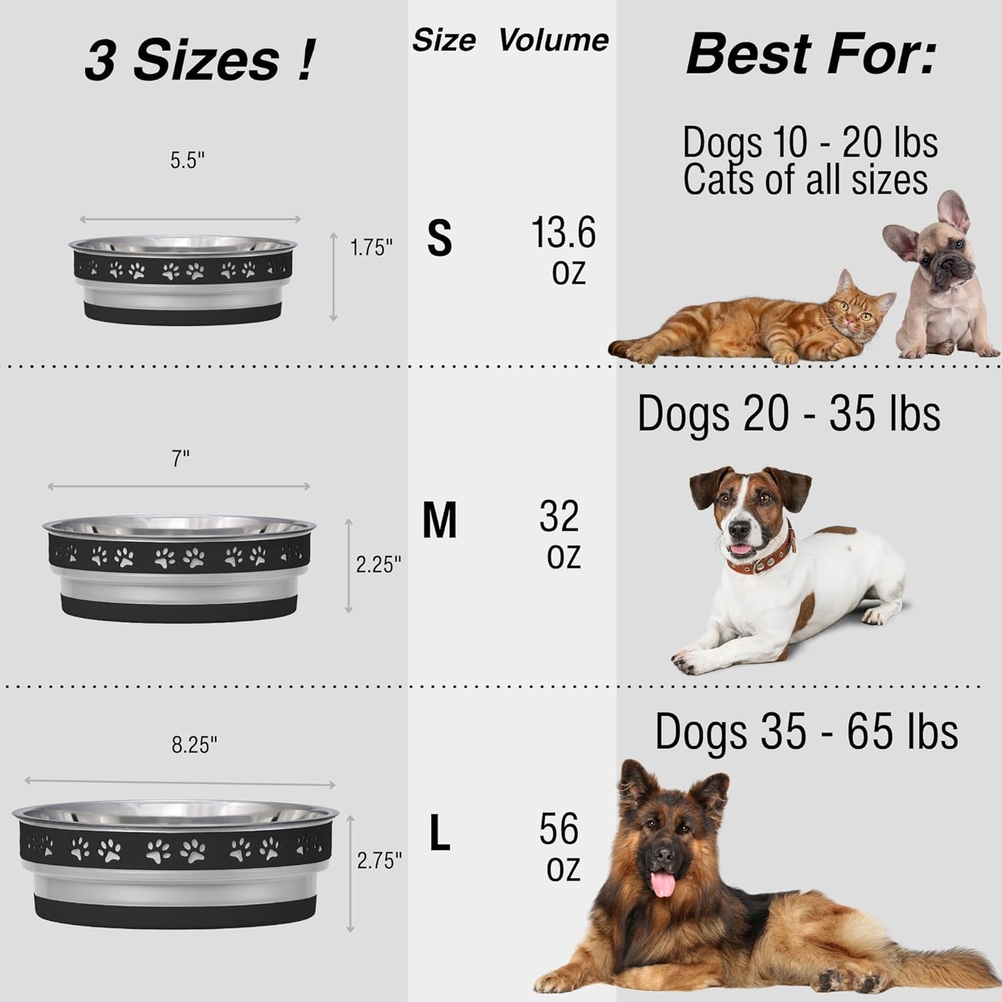 Loving Pets Corsa Dog Bowls- Stainless Steel Dog & Cat Bowls - Spill Proof Dog Food Bowl, Cat Bowl, Puppy Essentials & Pet Supplies Great for Home & Travel (Small 10-20 lbs, Rapid Blue)