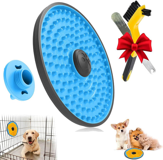 Lick Mat for Dogs, Dog Crate Lick Pads Slow Feeder, Lick Pad Crate Training Toy Crate Lick Plate,Very Suitable Peanut Butter, Treats Yogurt, Bolognese, for Boredom Relief Licking Pad