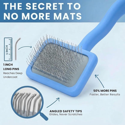 We Love Doodles Large Slicker Brush & Lavender Detangler Spray Pack - for Long-Haired Dogs, Dog Leave-In Conditioner for Reducing Mats, Knots & Tangles, Dematting & Conditioning Kit, 16 oz