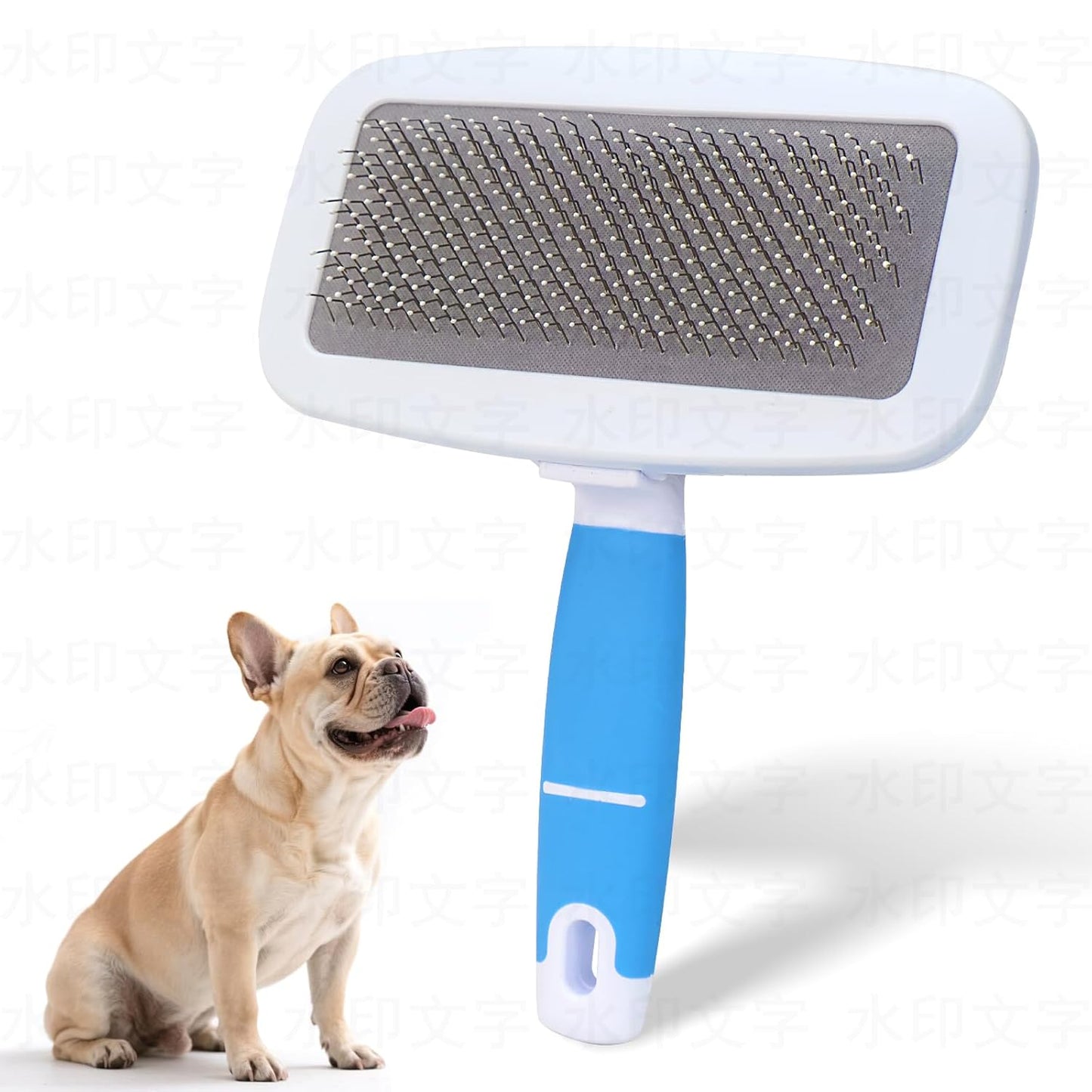 French Bulldog Brush,Skin Friendly Effectively Tackle Shedding,Essential French Bulldog Accessory for Your Pets,Blue