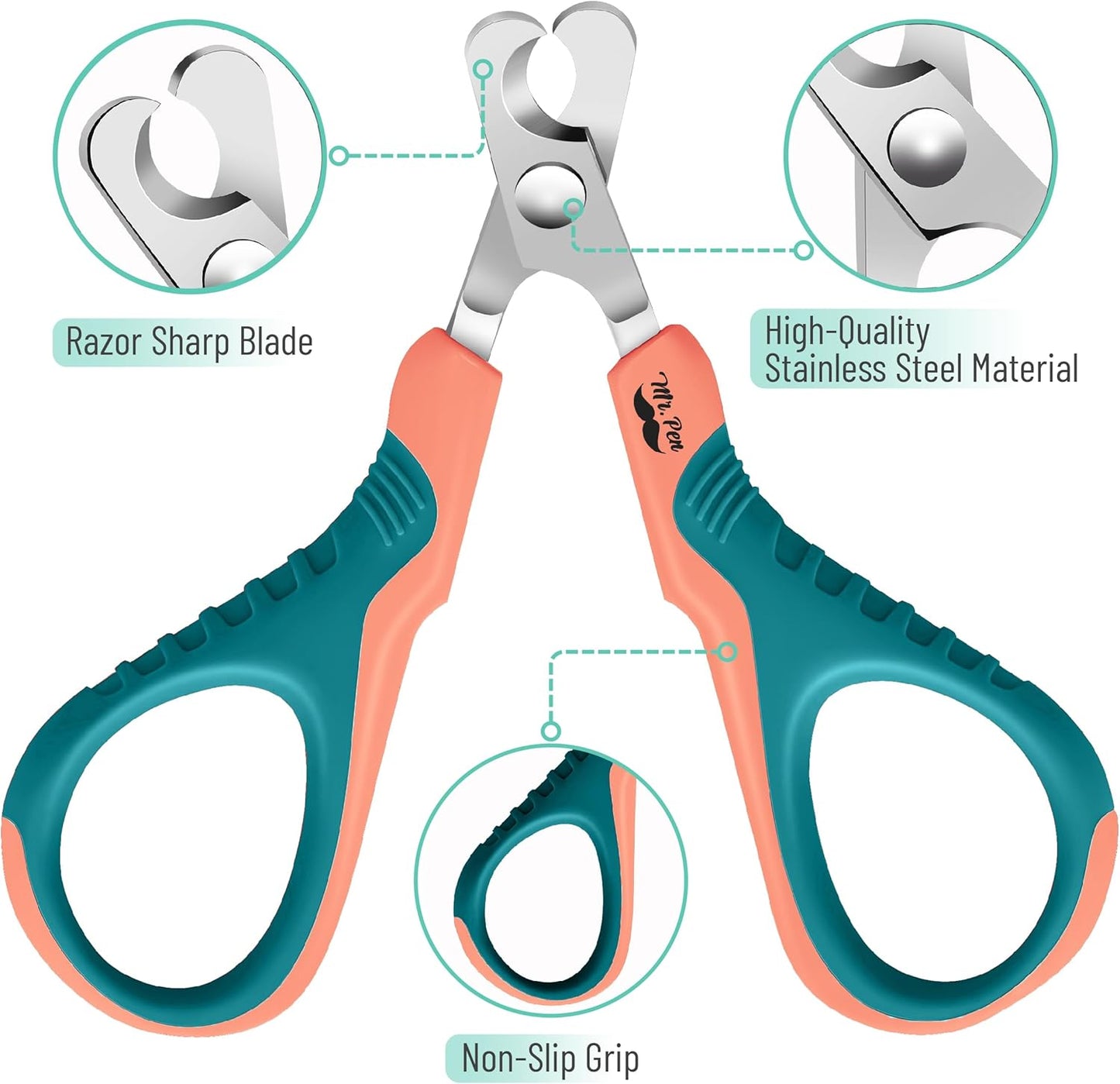Mr. Pen- Cat Nail Clipper, Stainless Steel, Professional Sharp Cat Claw Trimmer for Small and Medium Cats, Pet Nail Clipper with Sturdy Non Slip Handle