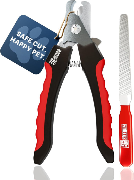 Professional Dog Nail Clippers for Large Dogs - to Small Dogs Clippers & Cats with Safety Guard & Ergonomic Easy Grip, Dog Nail Trimmer for Large Dogs Nail Clippers and Safe Cat Nail Clippers