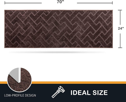 PURRUGS Dirt Trapping Door Mat 20" x 31.5", Non-Slip Machine Washable Entry Rug, Dog Doormat, Indoor Front Door Mat, Super Absorbent Entryway Rug for Muddy Shoes & Paws, Taupe