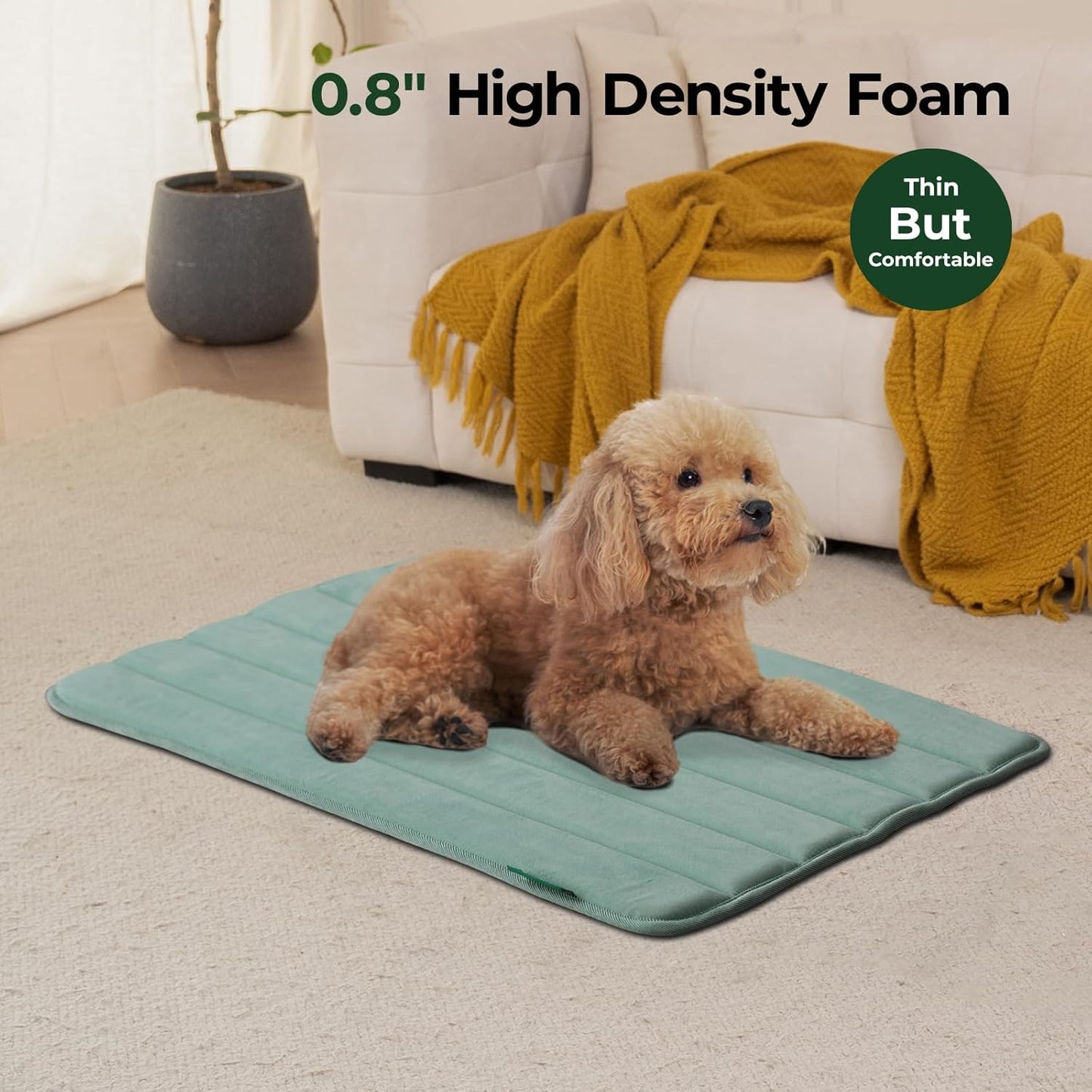 BALANCE Dog Crate Pad, Dog Foam Crate Mat Kennel Pad, Washable Water-Resistant Pet Bed Flat Dogs Cage Mat for Small Dogs