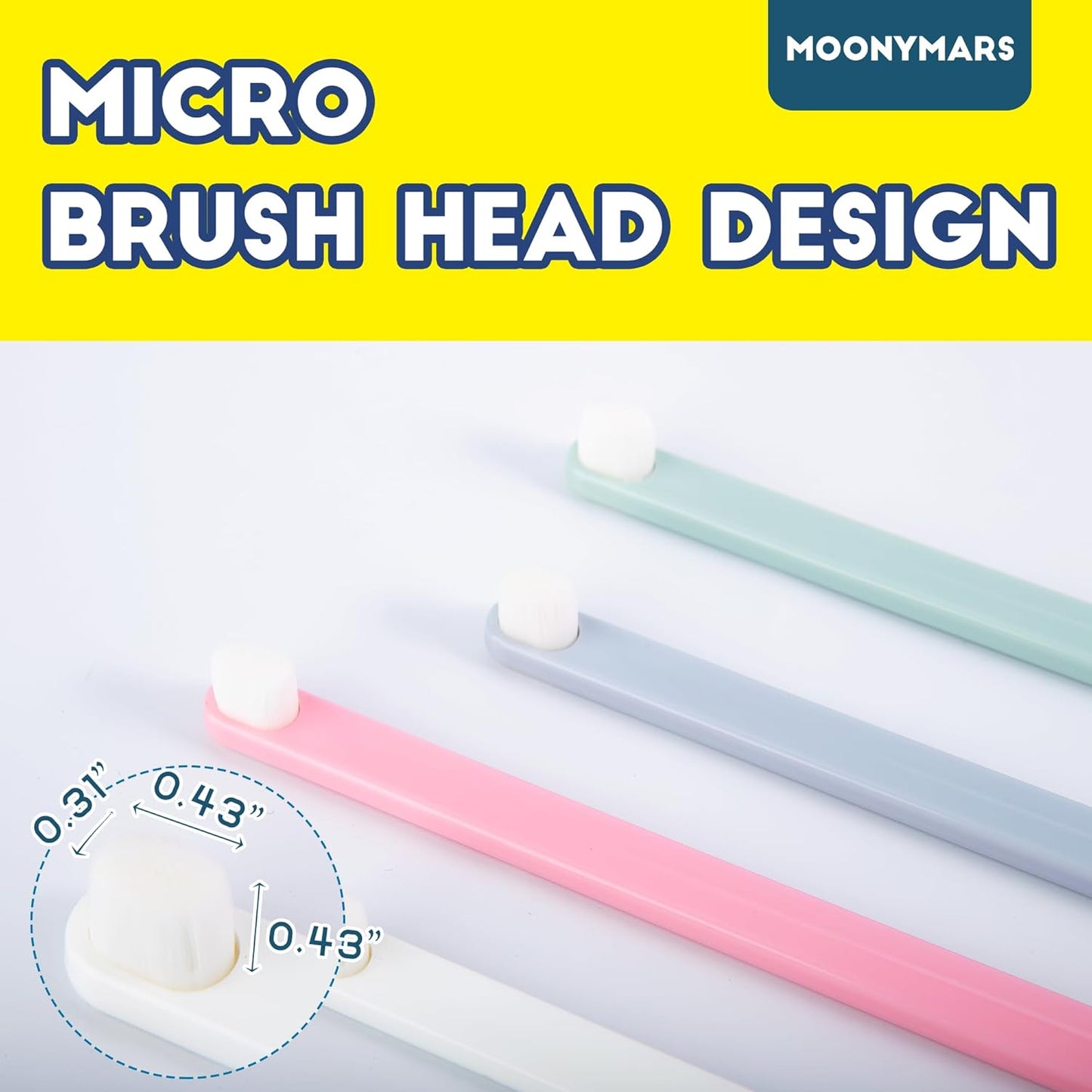 Dog Toothbrush Kit 2 Pack, Ultra Soft Pet Tooth Brush for Medium to Large Dogs & Cats, Animal Teeth Brushing Kit for Easy Dental Cleaning, 2 Pcs, Pink