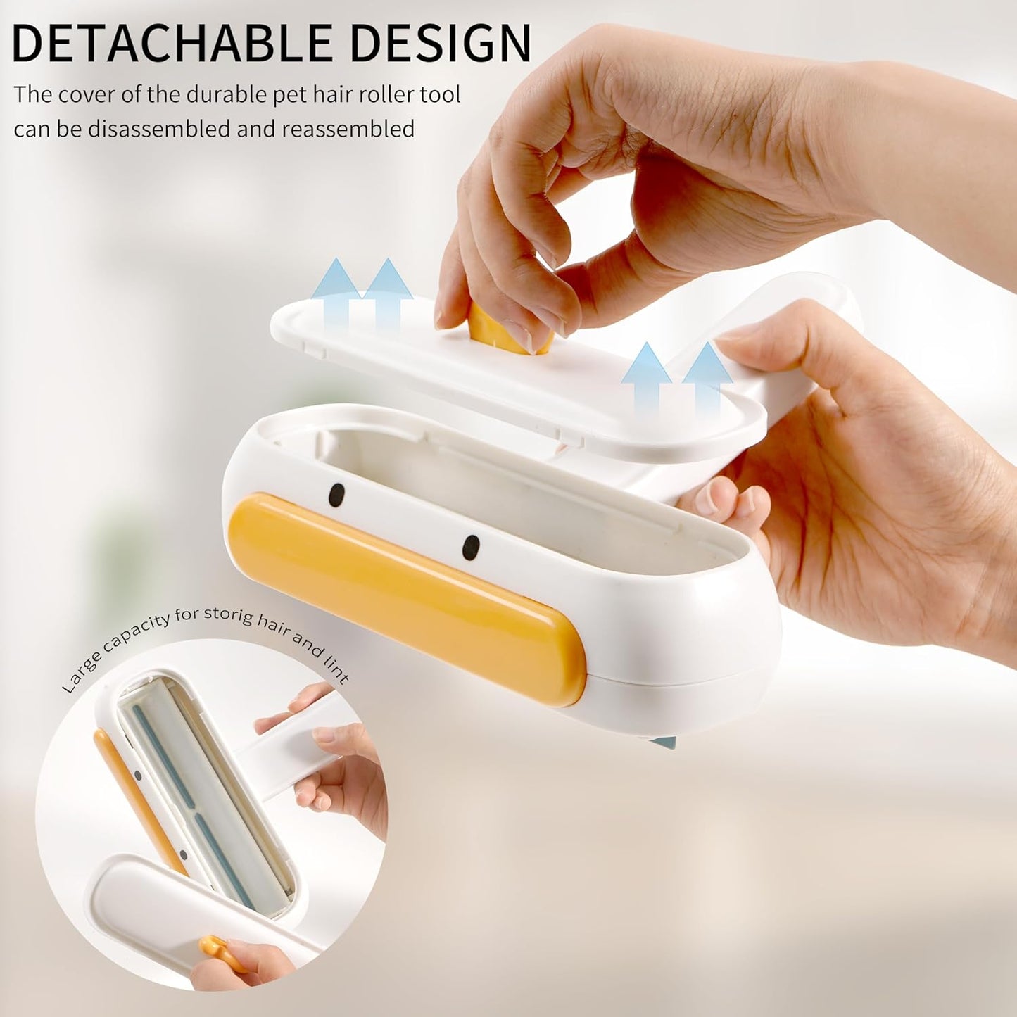 Pet Hair Roller & Hair Remover Kit,Self Cleaning Slicker Brush for Cat,Dog,Lint Rollers for Couch,Furniture,Carpet,Bedding,Car Interiors,Pet Hair deshedding Brush,Fur & Lint Remover Tool for Dog Cat