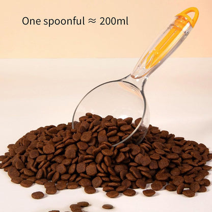Ergonomic Pet Food Portion Scoops Featuring Bag Clip and Nonslip Handle for Dry Kibble Storage Sealable Pet Food Scoops