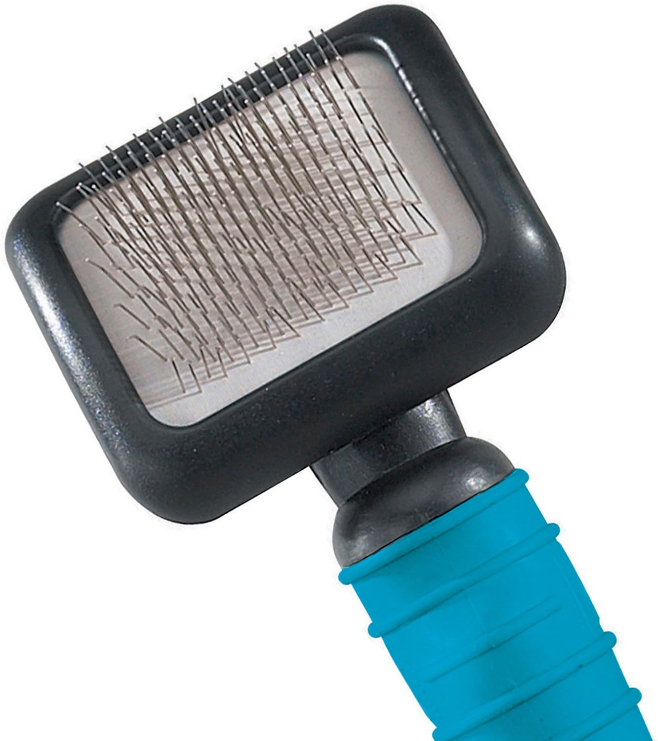 Master Grooming Tools Ergonomic Slicker Brushes — Molded Brushes for Grooming Dogs - Medium, 4" x 2½", Black