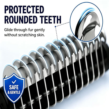 Vivanchor Pet Pro, Dual-Sided Pet Dematting Comb for Dogs & Cats, Grooming Comb for Dogs, Pet Deshedding Brush, Brush Micro Scratching For Removing Loose Hair, Mats, Tangles & Undercoat (Blue)