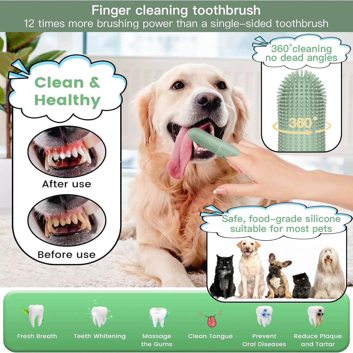 Cat Grooming Kit & Puppy Grooming Kit, Including Cat Washing Kit,Nail Clippers For Cats,Special Silicone Toothbrush,Dogs Washing Gloves, Puppy Quick-Drying Towel,Dog Flea Comb,Reusable.