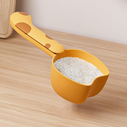 Pet Food Scoop - Pet Food Feeding Scoop - Dog Food Scoop - Rice Measuring Spoon With Bag Clip - Multifunctional Measuring Food Scoop For Pets Puppy Dogs Cats
