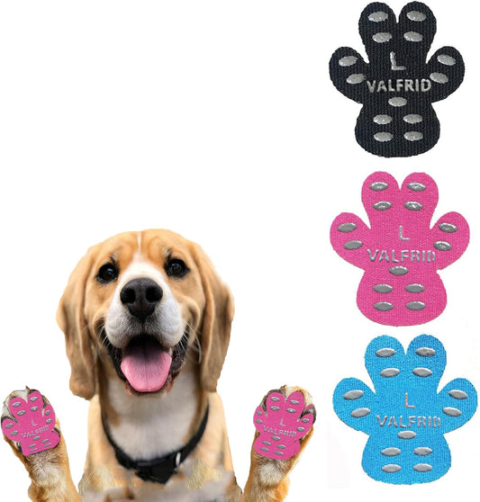 ‌VALFRID Dog Paw Protector Pads,15 Sets-60 Pads Anti-Slip Grips for Hardwood Floors,Best for Hot Pavement,Strong Self-Adhesive Traction Stickers for Senior Dog Essentials Multicolor XXL