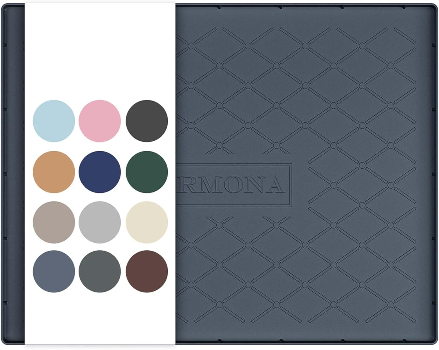 URMONA Under Sink Mat for Kitchen Waterproof, 34" x 22" Silicone Under Sink Mat for Shelf Liner Organizer, Cabinet Sink Protector Under Sink Liner for Bottom Kitchen, Bathroom(Light Grey)