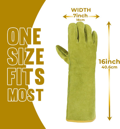 HANDLANDY Animal Handling Gloves, Bite-Proof, Scratch-Resistant, Pet Gloves for Dogs, Cats, Falconry, Gardening