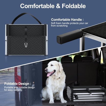 Dog Ramp for Car 63" Long & 17.3" Wide Portable Dog Ramps for Large Dogs with Non-Slip Rug Surface Dog Car Ramp for SUV Car & Truck, Folding Dog Ramp Up to 250LBS