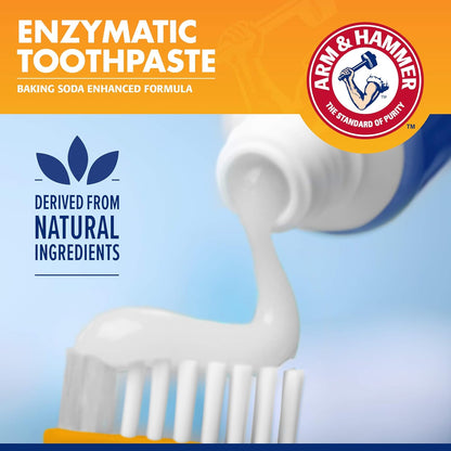 Arm & Hammer for Pets Tartar Control Dog Dental Kit, Enzymatic Toothpaste with Toothbrush and Fingerbrush, Baking Soda Formula Reduces Plaque and Tartar, Safe for Puppies, Beef Flavor, 3-Piece