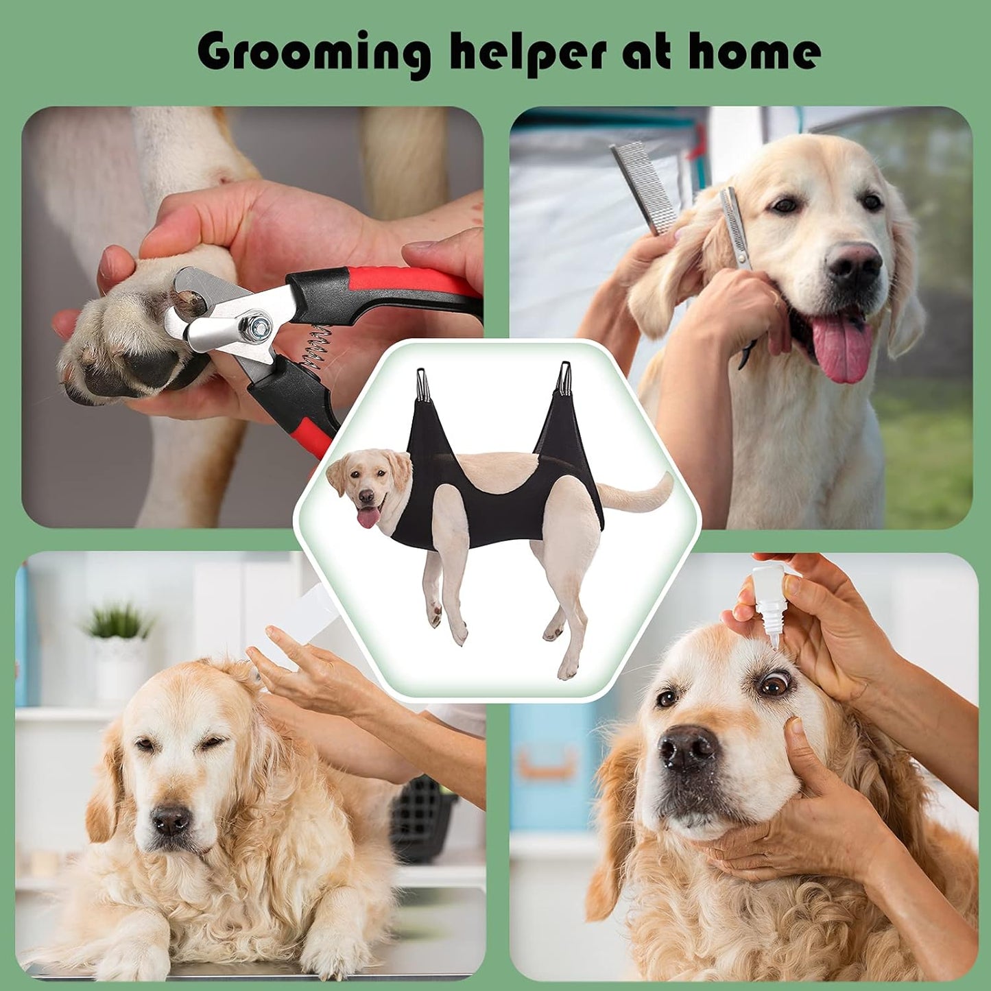 Guzekier Dog Grooming Hammock Harness for Dogs, Dog Nail Clipper