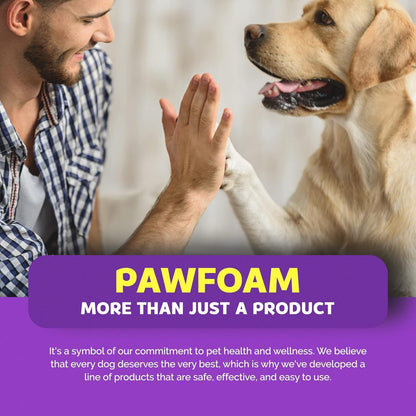 Pet Paw Cleaner for Dogs and Cats - PawFoam Pet Paw Cleaner Foam to Clean, Moisturize, Soften and Protect Paws | Gentle Dog Feet Cleaner with Silicone Dog Paw Washer Brush | 5FL OZ (1)