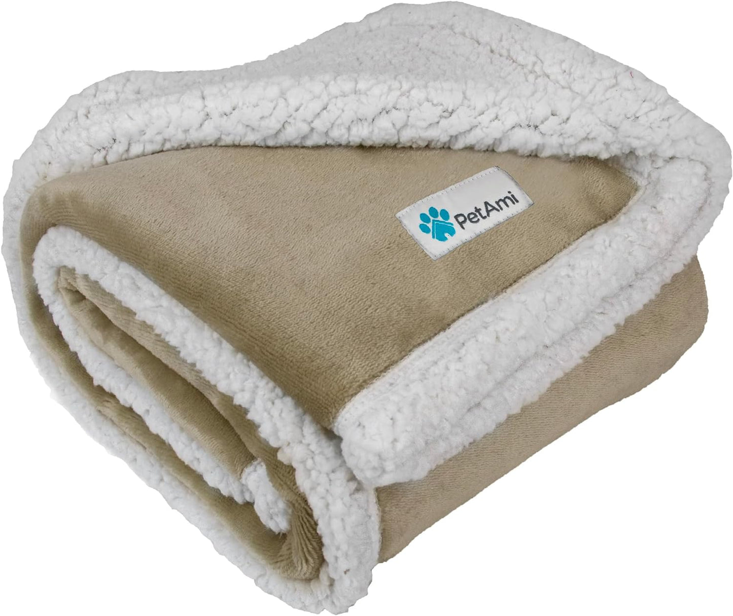 PetAmi Dog Blanket for Medium Large Dogs, Pet Bed Blanket Cat Puppy Kitten, Fleece Furniture Couch Cover Protector Sofa Car, Soft Sherpa Dog Throw Plush Reversible Washable, 40x60 Plaid Dark Gray