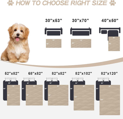 Smiry Waterproof Dog Bed Cover Blanket 30x70, Soft Reversible Pet Blanket, Washable Leakproof Cats Dogs Couch Cover for Sofa, Couch, Furniture, Grey/Dark Grey