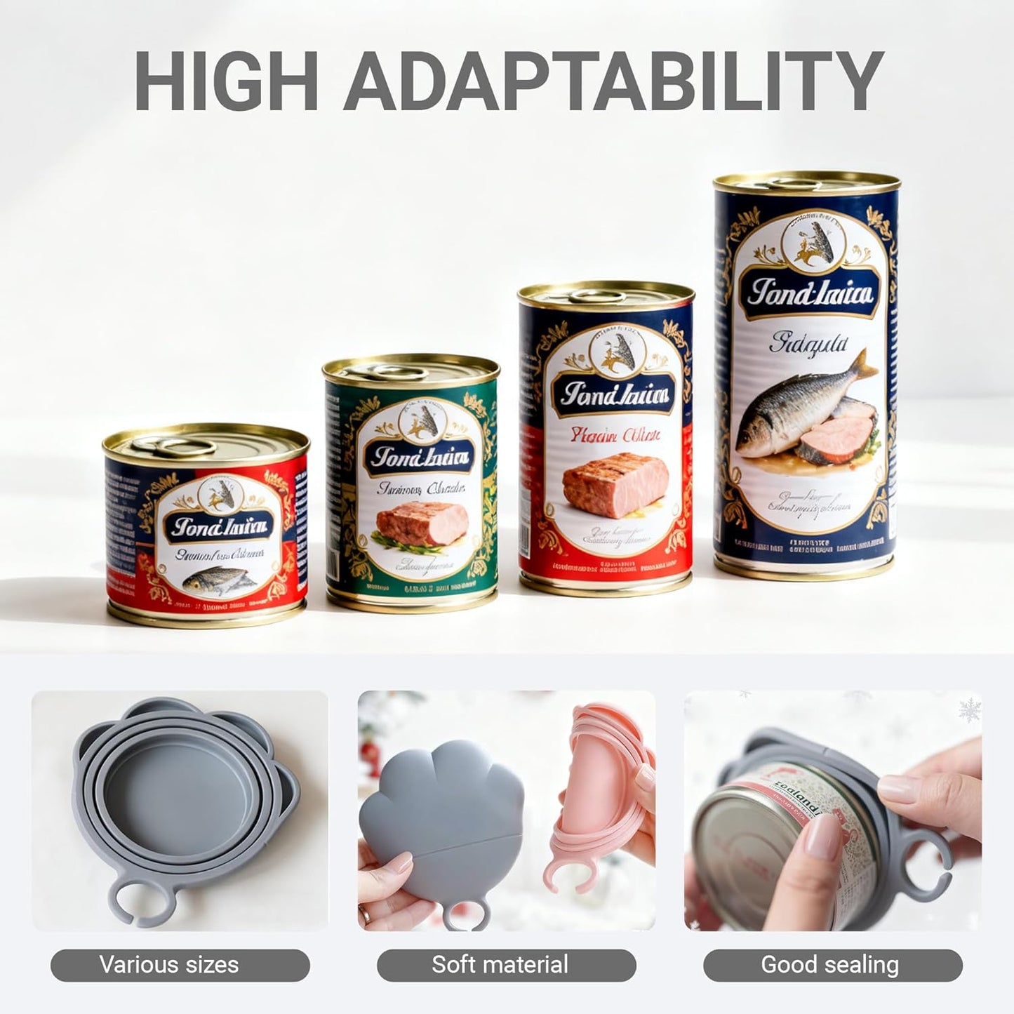 Pet Food Can Lids And Spoon,Pet Food Can Covers, One Fit 3 Standard Size Cans,For Dog And Cat Food Cans,Pink