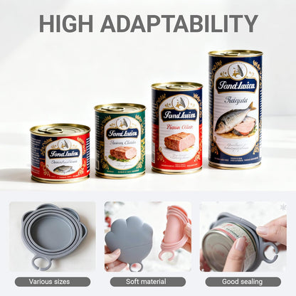 Pet Food Can Lids And Spoon,Pet Food Can Covers, One Fit 3 Standard Size Cans,For Dog And Cat Food Cans,Pink